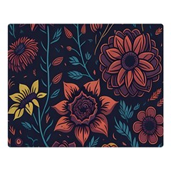 Flower Art Drawing Painting Spring Premium Plush Fleece Blanket (large)