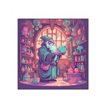 Fantasy Magic Magical Wizard Satin Bandana Scarf 22  x 22  Front