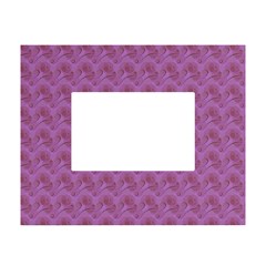 Violet Flowers White Tabletop Photo Frame 4 x6  by Sparkle