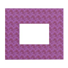 Violet Flowers White Wall Photo Frame 5  X 7  by Sparkle