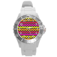 Pattern 113 Round Plastic Sport Watch (l)