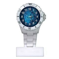 Artificial Intelligence Network Blue Art Plastic Nurses Watch