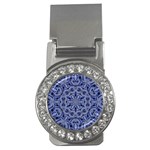 Mandala Pattern Rosette Kaleidoscope Abstract Money Clips (CZ)  Front