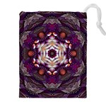 Rosette Kaleidoscope Mosaic Abstract Background Art Drawstring Pouch (5XL) Front