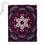 Rosette Kaleidoscope Mosaic Abstract Background Art Drawstring Pouch (5XL) Back