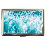 Tropical Blue Ocean Wave Cigarette Money Case Front