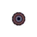 Abstract Kaleidoscope Digital 1  Mini Buttons Front
