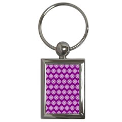 Abstract Knot Geometric Tile Pattern Key Chain (rectangle) by GardenOfOphir