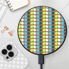 Colorful Leaf Pattern Wireless Fast Charger(black)
