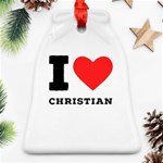 I love christian Ornament (Bell) Front