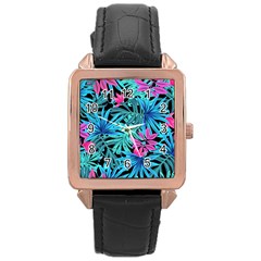 Sheets-34 Rose Gold Leather Watch 