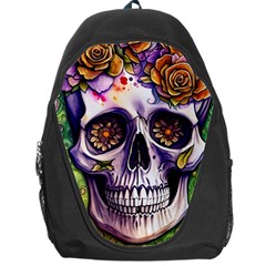 Gothic Sugar Skull Backpack Bag by GardenOfOphir