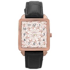 Background-103 Rose Gold Leather Watch 