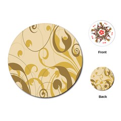Floral Playing Cards Single Design (round)