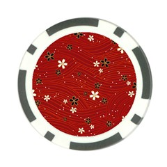 Flowers-106 Poker Chip Card Guard (10 Pack)