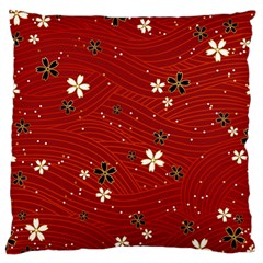 Flowers-106 Large Premium Plush Fleece Cushion Case (two Sides)