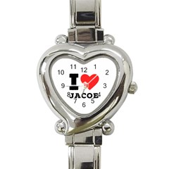 I Love Jacob Heart Italian Charm Watch by ilovewhateva