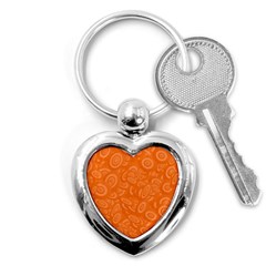 Orange-ellipse Key Chain (heart)