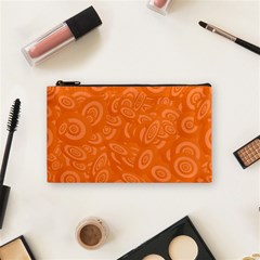Orange-ellipse Cosmetic Bag (small)