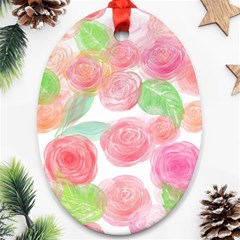 Roses-50 Oval Ornament (two Sides)