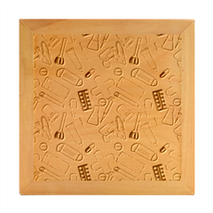 Medicine Pattern Wood Photo Frame Cube by SychEva