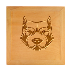 Dog Animal Mammal Bulldog Pet Wood Photo Frame Cube