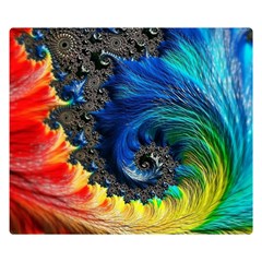 Colorful Digital Art Fractal Design Premium Plush Fleece Blanket (small)