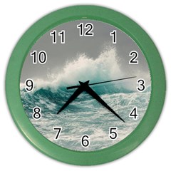 Big Storm Wave Color Wall Clock