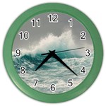 Big Storm Wave Color Wall Clock Front