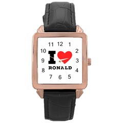 I Love Ronald Rose Gold Leather Watch  by ilovewhateva