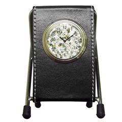 Leaves-142 Pen Holder Desk Clock