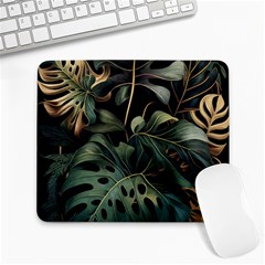Tropical Leaves Leaf Foliage Monstera Nature Home Large Mousepad
