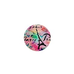 From Paris Abstract Art Pattern 1  Mini Buttons