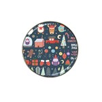 Vector Set Cute Christmas Elements santa-penguin Deer Bear Fox Owl Trees Snowman Bird Angel More Hat Clip Ball Marker (10 pack) Front
