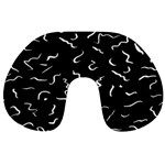 Scribbles Lines Drawing Picture Travel Neck Pillow Back
