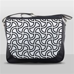 Pattern-monochrome-repeat- Messenger Bag Front