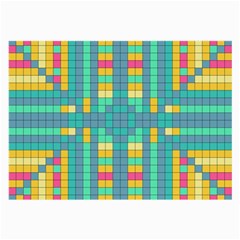 Checkerboard-squares-abstract- Large Glasses Cloth (2 Sides)