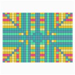 Checkerboard-squares-abstract- Large Glasses Cloth (2 Sides) Back