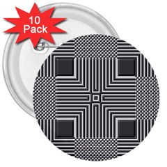Construction Background Geometric 3  Buttons (10 Pack) 