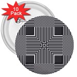 Construction Background Geometric 3  Buttons (10 pack)  Front