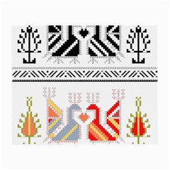 Bulgarian Folk Art Folk Art Small Glasses Cloth (2 Sides)