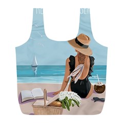 Rest By The Sea Full Print Recycle Bag (l) by SychEva