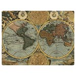 Vintage World Map Premium Plush Fleece Blanket (Extra Small) 40 x30  Blanket Front