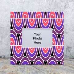 Pink, Blue, Black, Purple Tones Pop Art  White Box Photo Frame 4  X 6 