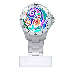 Crazy Pop Art - Doodle Circles   Plastic Nurses Watch