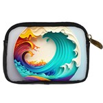 Tsunami Tidal Wave Wave Minimalist Ocean Sea 3 Digital Camera Leather Case Back