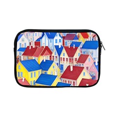 City Houses Cute Drawing Landscape Village Apple Ipad Mini Zipper Cases by Uceng