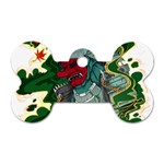 Armor Japan Maple Leaves Samurai Mask Cut Dog Tag Bone (Two Sides) Back