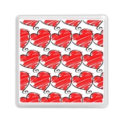 Seamless-heart-red Memory Card Reader (square)