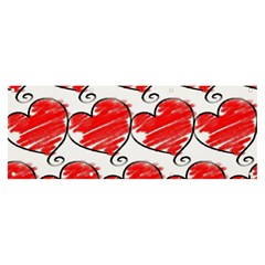 Seamless-heart-red Banner And Sign 8  X 3 